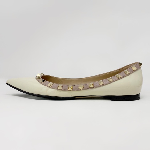 Valentino Rockstud Patent Flats Size 36.5 - Picture 4 of 4
